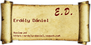 Erdély Dániel névjegykártya